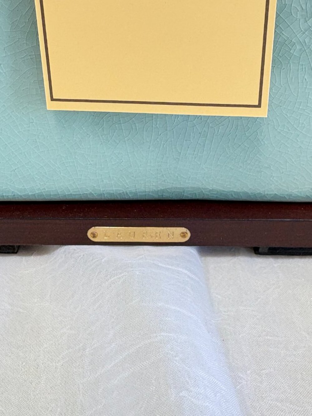 RALPH LAUREN HOME Turquoise Blue Crackle Glaze Ceramic Table Lamps 17x9x7 PAIR - Picture 4 of 14